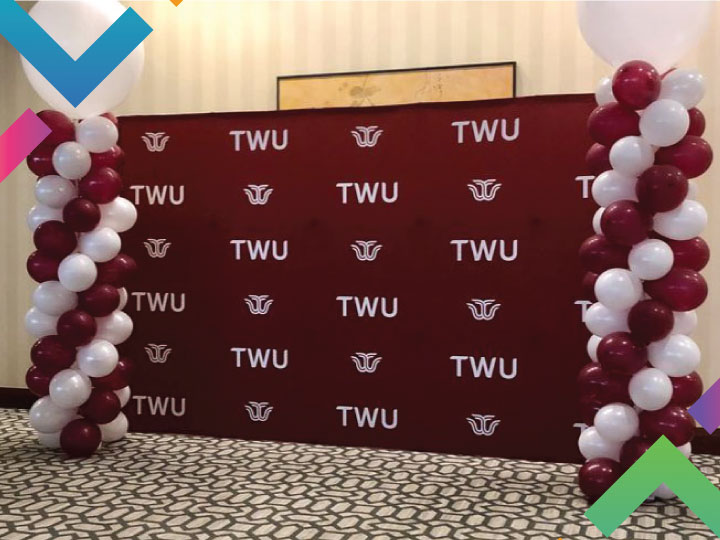 ustom backdrop banner hire Kenya wedding setup