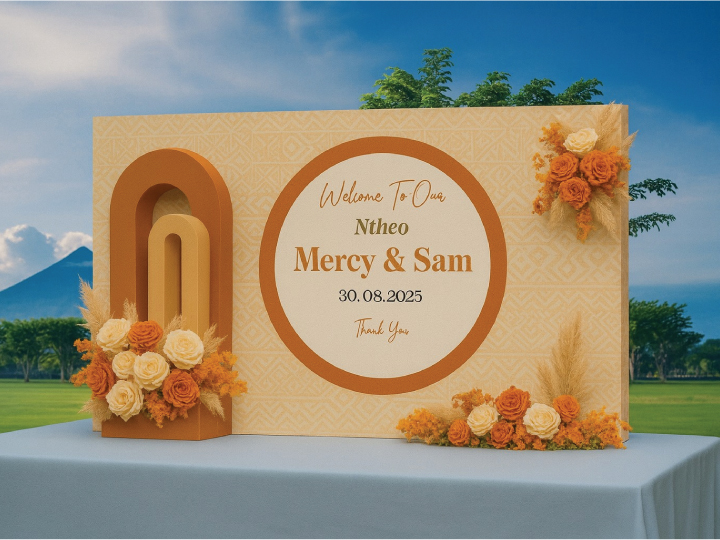 traditional wedding decor kenya backdrop